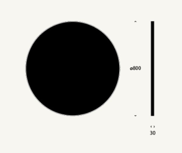 Frost Spiegel rund UNU 80cm black